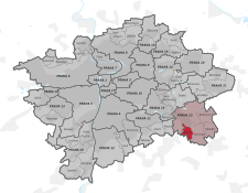 Praha-Benice na mapě