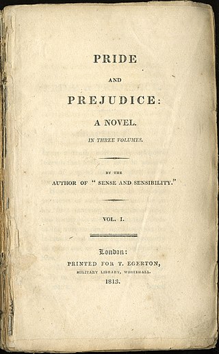 <i>Pride and Prejudice</i> 1813 novel by Jane Austen