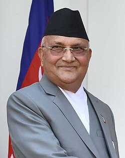 Prime Minister of Nepal, Mr. K.P. Sharma Oli, at Hyderabad House, in New Delhi on April 07, 2018 (1).jpg