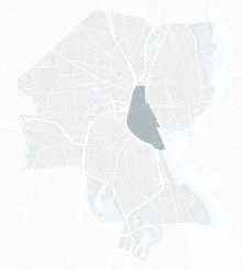 Location of Downtown Providence within Providence Providence Downtown Locator.svg