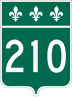 Route 210 marker