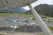 Queenstown Airport from the air