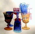 "Study in Glass", 1977, watercolor