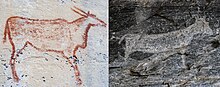 Comparison of Red and White Rock Art at Tsodilo Red and White Rock Art Tsodilo.jpg