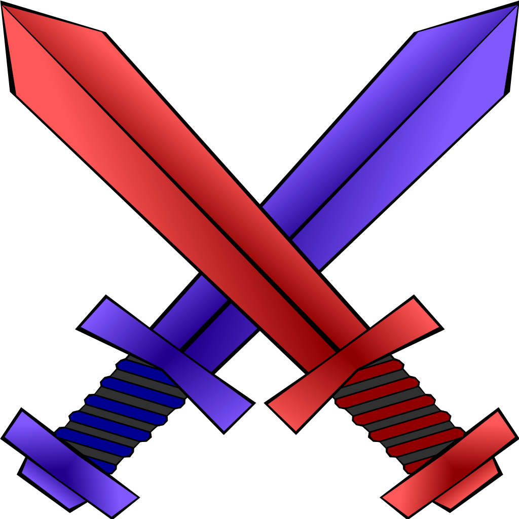 Download File:Red versus blue swords.svg - Wikimedia Commons