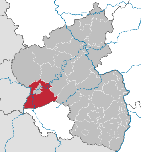 Placering af Trèves-Sarrebourg-distriktet