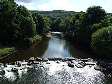 River Tawe diverted by the moraine in Glais River Tawe Diverted by Moriaine.JPG