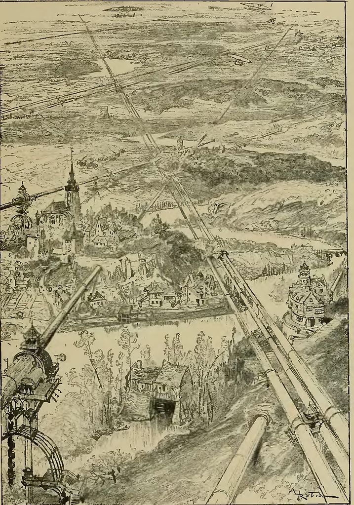 Albert ROBIDA - La vie électrique (1893) 717px-Robida_-_Le_Vingti%C3%A8me_si%C3%A8cle_-_la_vie_%C3%A9lectrique%2C_1893_%28page_41_crop%29