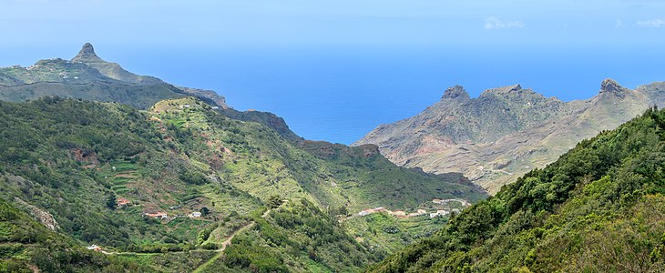 View from the Degollada de las Hijas to the Roque de Taborno Tenerife