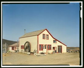 SIDE AND FRONT - Iditarod Trail Shelter Cabins, Cape Nome Roadhouse, Cape Nome, Nome Census Area, AK HABS AK,9-SEW,2-M-5 (CT).tif