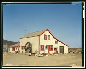 SIDE AND FRONT - Iditarod Trail Shelter Cabins, Cape Nome Roadhouse, Cape Nome, Nome Census Area, AK HABS AK,9-SEW,2-M-5 (CT).tif