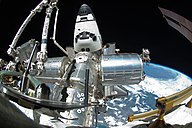 STS-134 EVA4 view to the Space Shuttle Endeavour.jpg