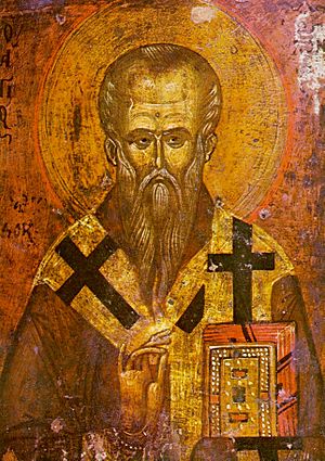 Saint Clement of Ohrid (icon, 13th-14th century).jpg