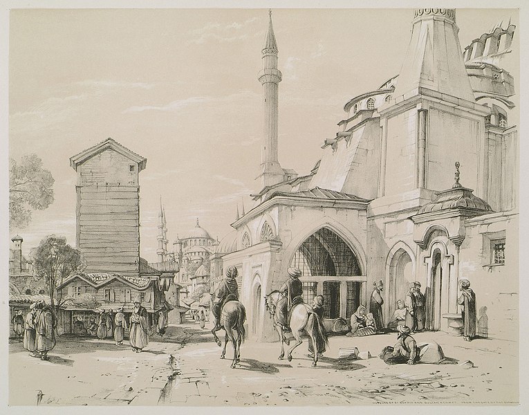 File:Saint Sophia and distant view of Sultan Achmet (Mosques) - Lewis John F - 1838.jpg