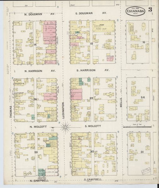 File:Sanborn Fire Insurance Map from Escanaba, Delta County, Michigan. LOC sanborn04001 002-3.tif