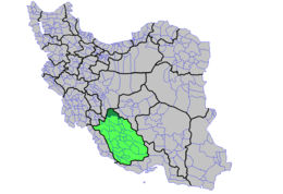 Shahrestān di Abadeh – Mappa