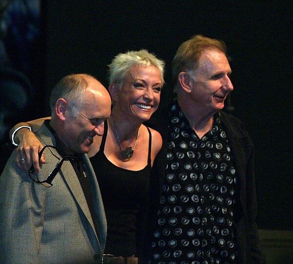 Auberjonois (right) with Star Trek: Deep Space Nine co-stars Armin Shimerman (left) and Nana Visitor (center)