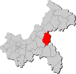 Location of Shizhu County in Chongqing