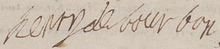 Signature of the Prince of Condé (Henri de Bourbon) at the marriage of his son in Feb 1641.png