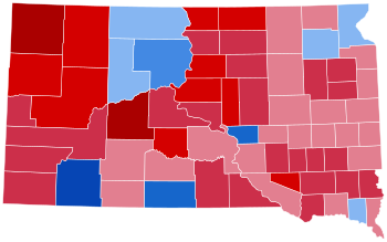 Résultats de l'élection présidentielle du Dakota du Sud 2004.svg