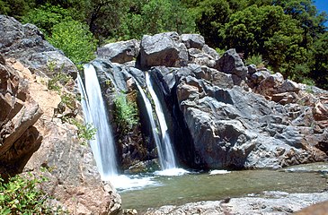 A waterfall on the South Yuba in South Yuba River State Park