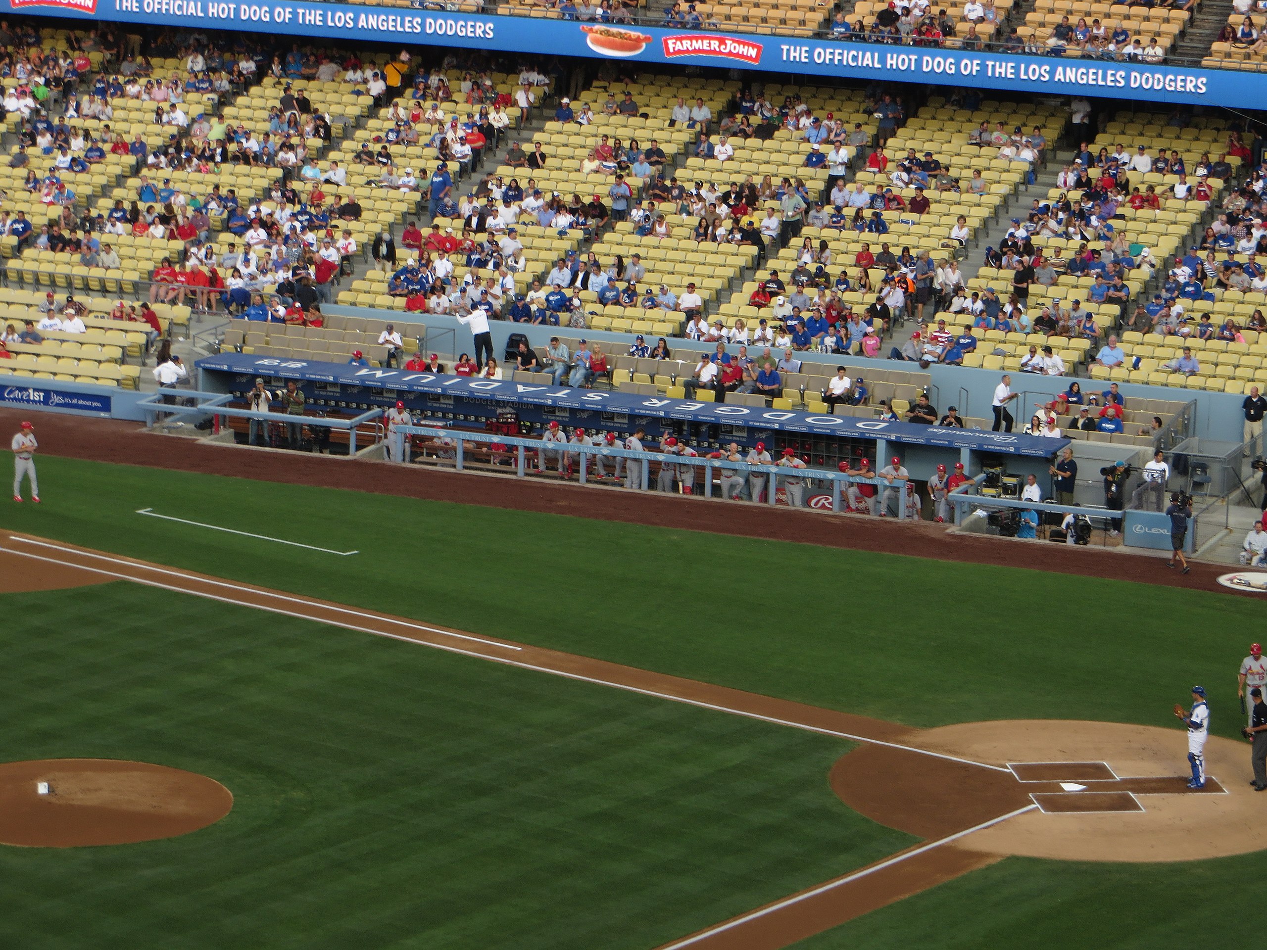 File:Lets Play Ball, St. Louis Cardinals at Los Angeles Dodgers, Dodger  Stadium, Los Angeles, California (14494790726).jpg - Wikimedia Commons