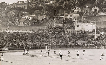 Stade municipal du Havre - Wedstrijd Nederland-Tsjechoslowakije, WK 1938.jpg