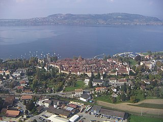 Murten Place in Fribourg, Switzerland