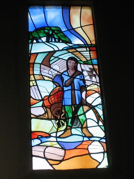 File:Stained-glass window depicting St Cuthmann of Steyning (Cuthmann Chapel, Steyning, 2006).jpg