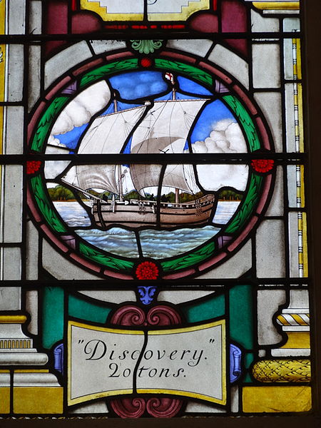 Discovery on stained glass window in St Sepulchre-without-Newgate.