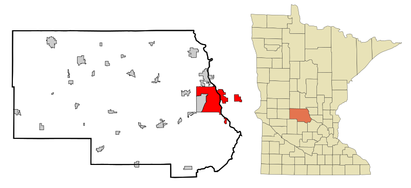 File:Stearns County Minnesota Incorporated and Unincorporated areas St. Cloud Highlighted.svg