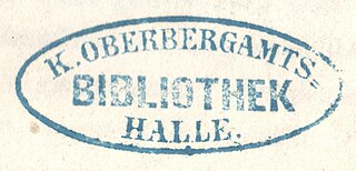 Besitzstempel der Königlichen Oberbergamts-Bibliothek zu Halle