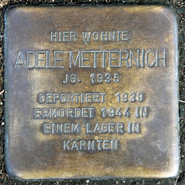 File:Stolperstein-Adele Metternich-Koeln-cc-by-denis-apel.jpg