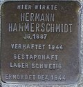 Миниатюра для Файл:Stolperstein Hermann Hammerschmidt.jpg