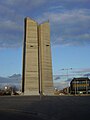 La torre de ventilación del túnel que discurre bajo Strahov.