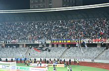 "U" Cluj supporters during a First Division game (season 2011-12) Suporteri U CLUJ.jpg