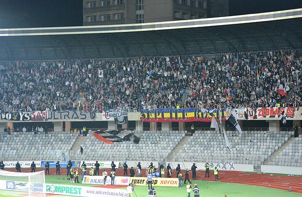 "U" Cluj supporters during a First Division game (season 2011–12)