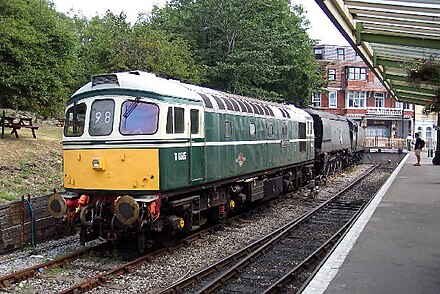 British Rail Class 33 at Swanage, built by the Birmingham Railway Carriage & Wagon Company