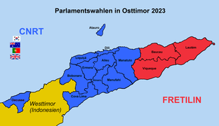 Stärkste Partei in den jeweiligen Gemeinden und Wahllokalen im Ausland