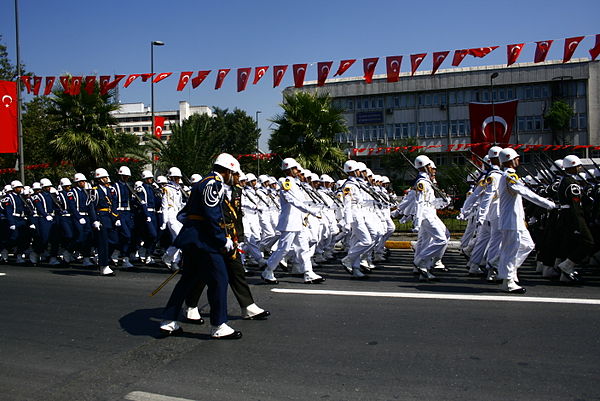 Parade at the Victory Day in Istanbul