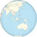 Taiwan on the globe (Southeast Asia centered).svg