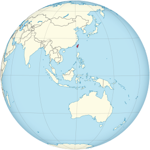 Taiwan on the globe (Southeast Asia centered).svg