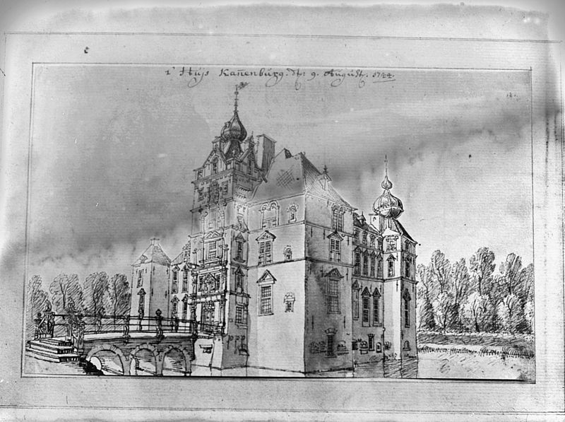 File:Tekening uit 1744 van het kasteel - Vaassen - 20237729 - RCE.jpg