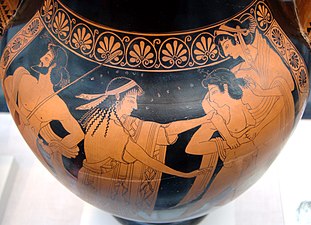 Vase grec avec Thésée