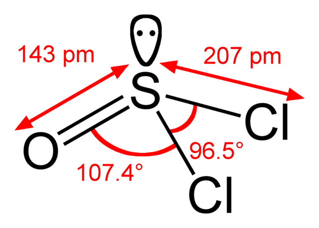 thionyl chloride lewis structure