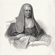 Charcoal portrait of Thomas Langlois Lefroy in judicial wig and robe