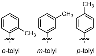 <span class="mw-page-title-main">Tolyl group</span> Class of functional groups derived from toluene