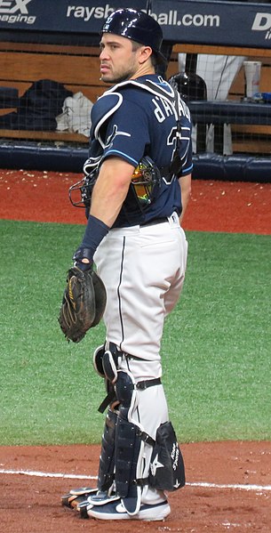 File:Travis d'Arnaud with the Tampa Bay Rays in 2019 (Cropped).jpg