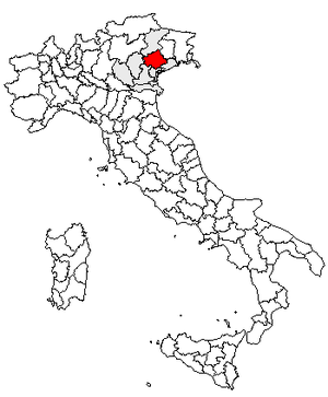 Провинция Тревизо на карте