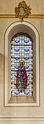 St. Simon und Juda church in Trier Stained Glass Window in the church with an image of St Anna.